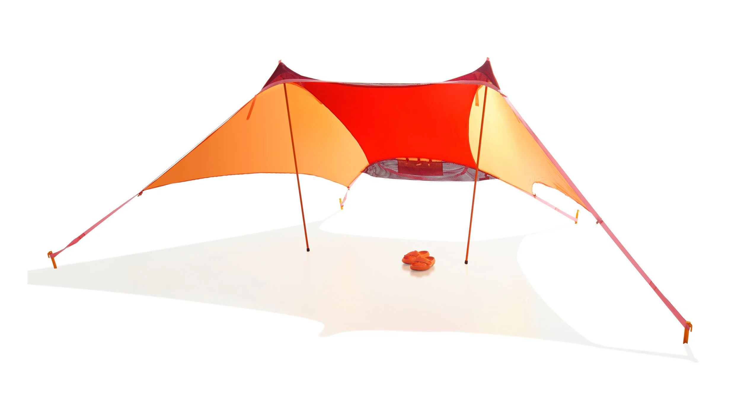 Zinnia Sun Shade | 2 Person Sun Shade - Red + Orange-Zinnia Sun